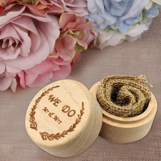 Joyeros para mujer, joyeros y organizadores. 1 caja de madera personalizada para anillos, bodas, San Valentín, bandeja para hornear.