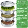 thumbnail image 3 of Kit de germinación de semillas Aulock Microgreens de acero inoxidable de 3 niveles, 3 of 8