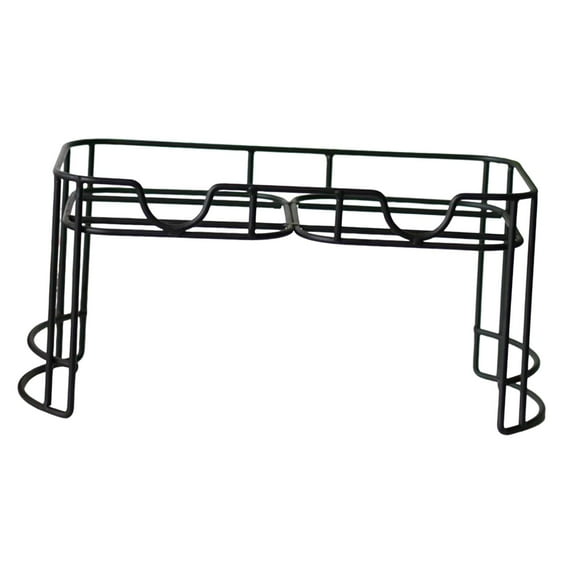 yotijay Double Drink Dispenser Holder Daily Use Rack Bottle Jar Stand Beverage Dispenser Black