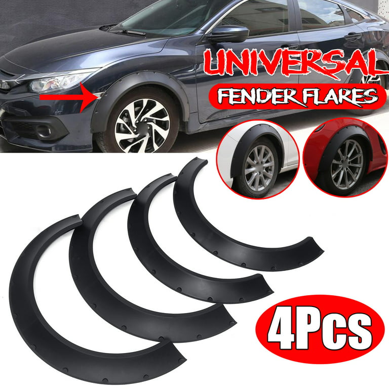4pcs 3.5/90mm Universal Flexible Car Fender Flares Extra Wide Body Wheel  Arches