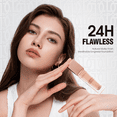 thumbnail image 3 of O.TWO.O HC004 Full Coverage Foundation – Oil-Control Waterproof Matte Vegan Liquid Makeup, Light Beige, 3 of 7