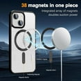 thumbnail image 5 of Transparent Magnetic Case Designed for Apple iPhone 15 Plus Clear Magnetic Case for Rugged Shockproof Strong Magnetic Military Grade Drop Protection Phone Case for Apple iPhone 15 Plus, Black, 5 of 6
