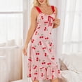 thumbnail image 7 of HomeGardon Nightgowns for Women,Summer Dresses Casual Homewear Sleeveless Round-Neck Long Dress Printing Sleepwear Sleepshirt,S-XL, 7 of 7