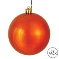 thumbnail image 3 of Vickerman 3" Burnished Orange Shiny Ball Ornament, 12 per Bag, 3 of 5