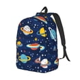 thumbnail image 2 of Balery Planets and Stars Vintage Canvas Backpack for Men and Women - Large Capacity, Durable Travel Laptop Bag for School, Work, Hiking, and Outdoor Activities, 2 of 7