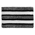 thumbnail image 1 of Microfibre Striped Bath Mat (Black) (20 X 32), 1 of 1