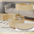 thumbnail image 4 of Glory Patio Round Coffee Dining Table with Storage and Tempered Glass Top, Gold, 4 of 6