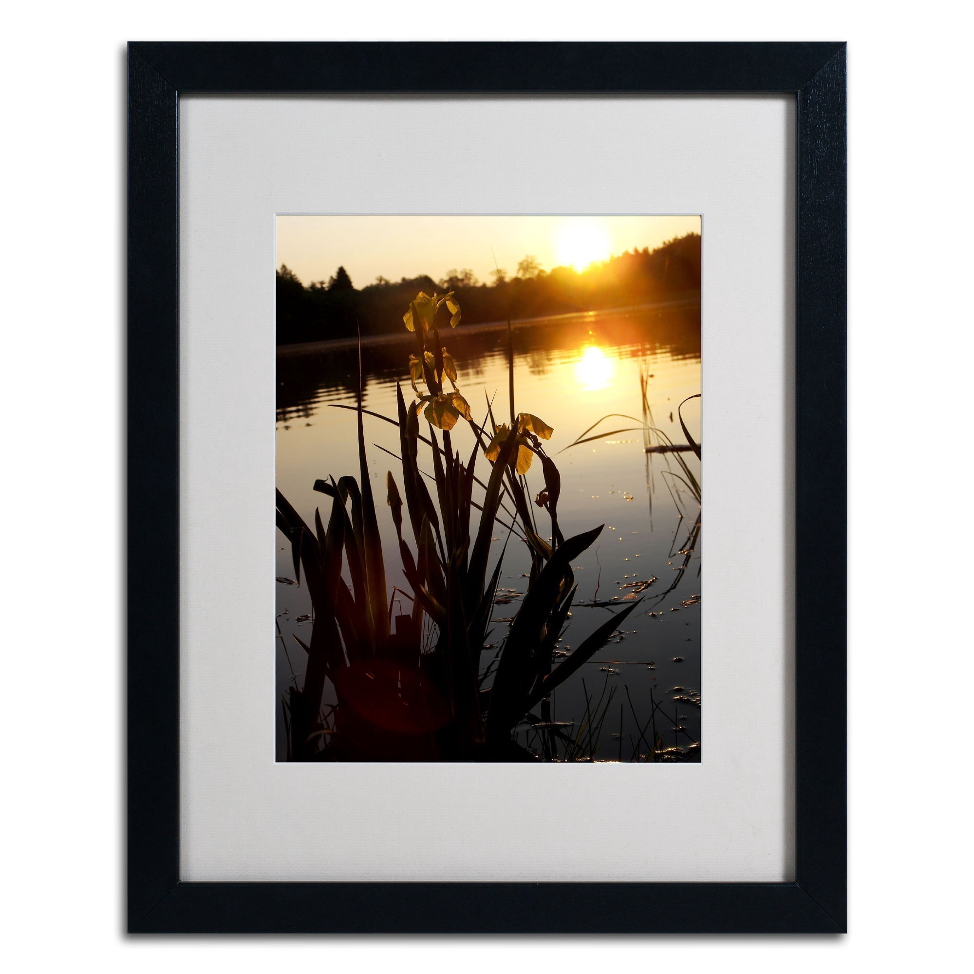 Trademark Fine Art "Reflective Strength" Canvas Art by Monica Fleet, White Matte, Black Frame