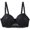 Black BK75B, variant on Brassiere for Women Underwear Womens Lift up Gathered Bras Solid Color Comfy Thin Brassiere Ladies Loose Daily Wear Beige 75B