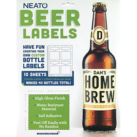 Beer Bottle Labels - Water Resistant Perfect for Home Brewing And