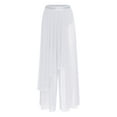 thumbnail image 3 of Aislor Women's Lyrical Mesh Modern Dance Bottoms Wide-leg Irregular Pants Dancewear White M, 3 of 6