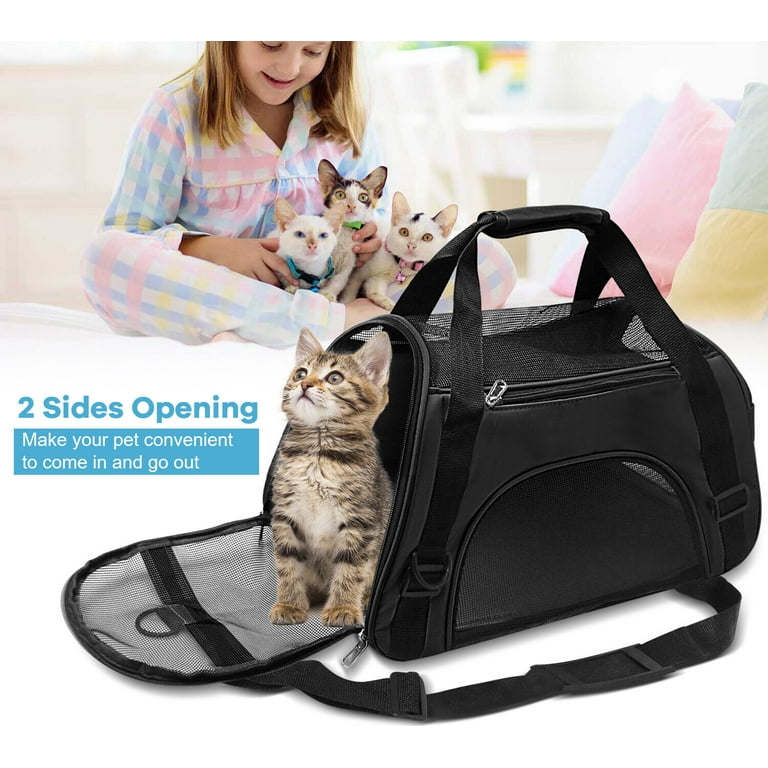 Pet Travel Carrier Bag, Airline Approved Cat Dog Carrier,Suitable for Small  and Medium-Sized Cats and Dogs Pet Soft Carrier, Suitable for Travel