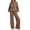 DarkBrown, variant on 2 Piece Outfits Women Sweatsuits Drawstring Sweatshirt Lounge Sets 2025 Fall Wide Leg Sweatpants Tracksuit with Pockets