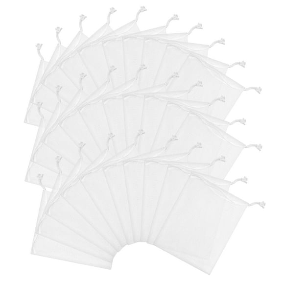 30Pcs Soap Exfoliating Mesh Soap Pouch Saver Bag, Soap Bags for Soap Bars, Net Bags with Drawstring, Soap Bags Body Facial Cleaning Tool for Bath & Shower, 4.7 x 3.5 inch
