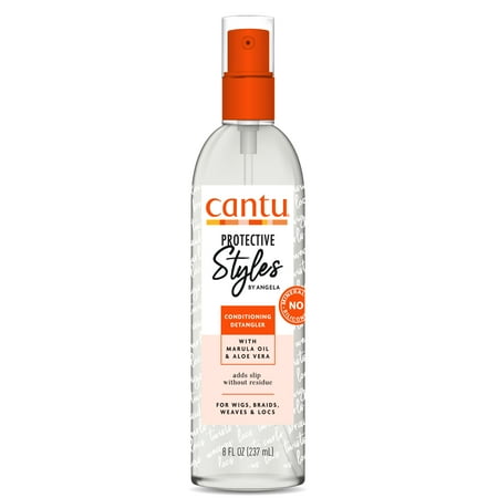 Cantu Protective Styles by Angela Conditioning Detangling Spray with Marula Oil and Aloe Vera, 8 fl oz