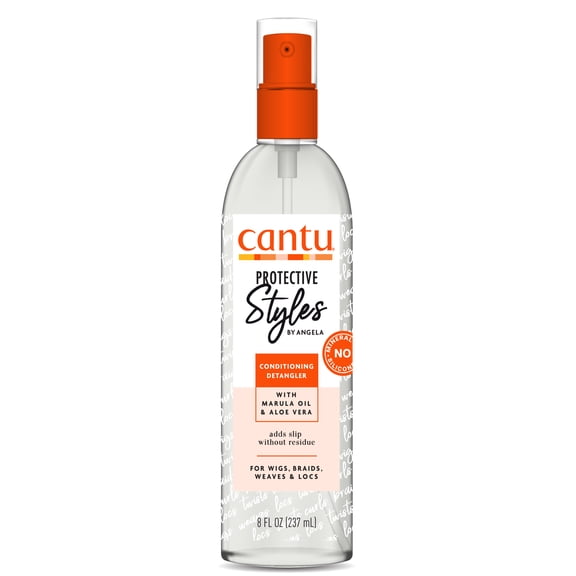 Cantu Protective Styles by Angela Conditioning Detangling Spray with Marula Oil and Aloe Vera, 8 fl oz