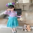 thumbnail image 3 of Little Girl Winter Long Sweater Dress Mermaid Costume Flower Party Tutu Dresses for 2-8T, 3 of 6