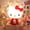 Red KT side pose three-speed touch dimming, variant on Kawaii Cat Themed LED Night Lamp, Touch Control Dimmable Bedside Light, for Bedroom & Desk Decor