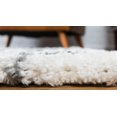 thumbnail image 2 of Unique Loom Rabat Shag Collection Modern Tribal Moroccan Inspired Plush & Soft Nomad Design Area Rug, 8 ft x 10 ft, Ivory/Gray, 2 of 2