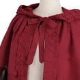 thumbnail image 4 of Renaissance Cloak with Hood Unisex Halloween Cosplay Knight Gothic Witch Cape Medieval Costume, 4 of 5