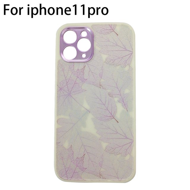 fastboy Phone Cover TPU Phone Case Shock-proof Leaf Printed Mobile Protector, Large Leaf, Replacement for iPhone 11 Pro