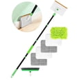 thumbnail image 1 of Outil de Nettoyage de Plinthes 4-en-1 avec Poignée 5 Tampons Réutilisables 1 Brosse à Poils Rigides Râteau à Tapis pour Enlever les Poils d'Animaux Nettoyage de Plinthes, 1 of 1