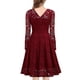 thumbnail image 4 of Honeeladyy Ventas Vestidos de encaje para mujer para fiesta, boda, invitada, vestido de encaje, elegantes vestidos de encaje hasta la rodilla para ocasiones especiales, 4 of 5