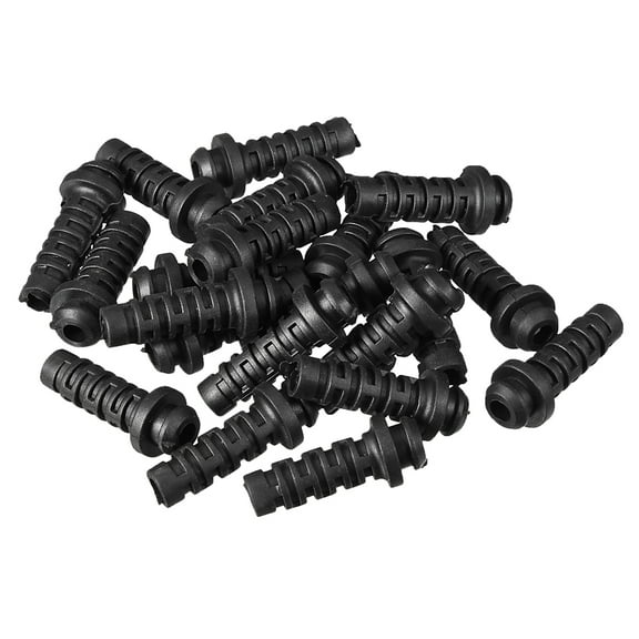 20pcs 4mm Inner Dia Strain Relief Cord Boot Protector Power Tool Hose Black