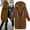 Coffee, variant on (clearance)IDALL Winter Jackets for Women Trench Coat Women Casual Long Hooded Drawstring Solid Zip Jacket Pockets Jacket Zipper Coat Parkas Peacoat Coffee L