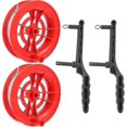 thumbnail image 3 of 12cm2 Pieces Kite String Reel Winder Kite Line Winder Winder Handle Wheel String Flying Tools With 100m Line Outdoor Kite Accessories Red, 3 of 5