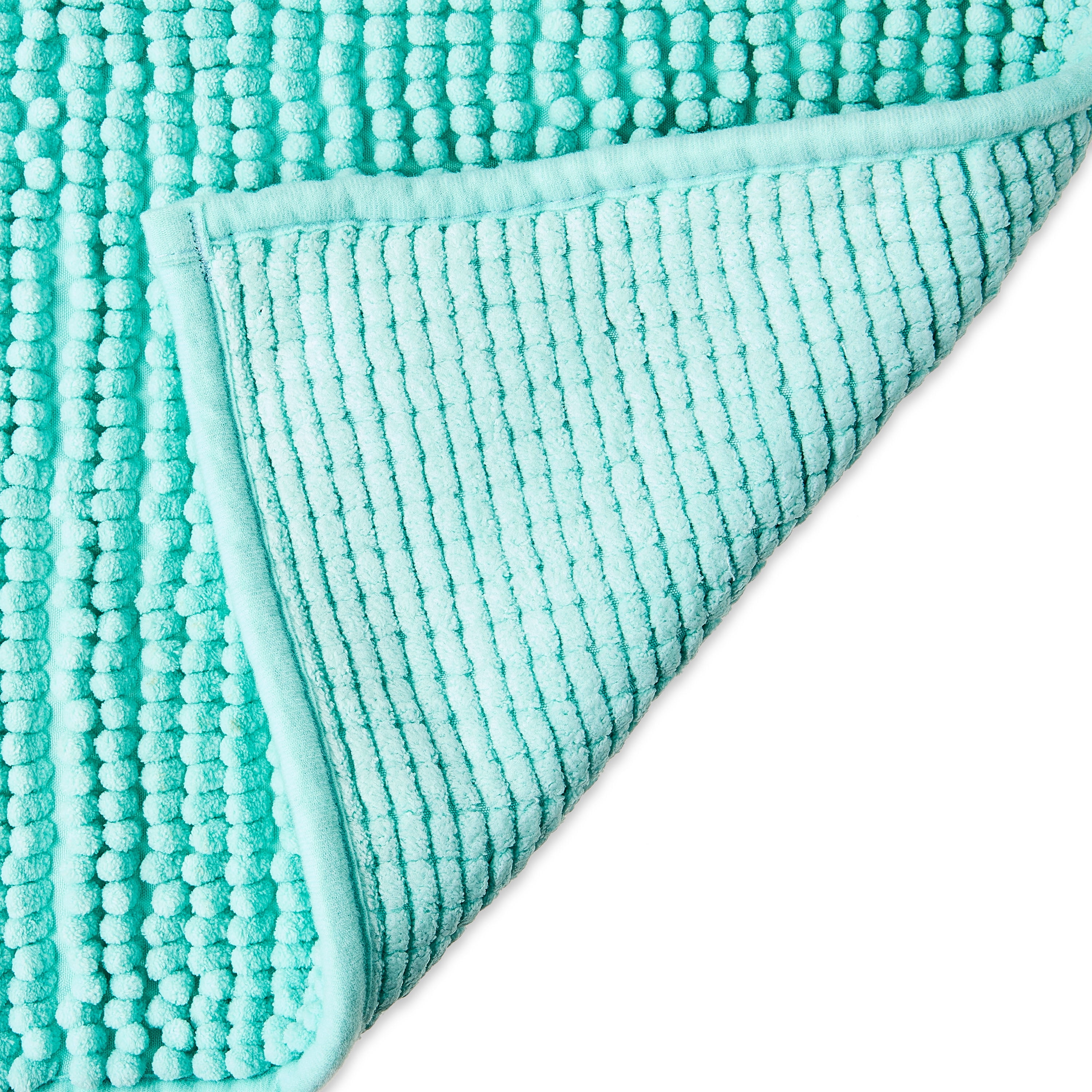 Mainstays Aqua Chenille Noodle Bath Rug, 17