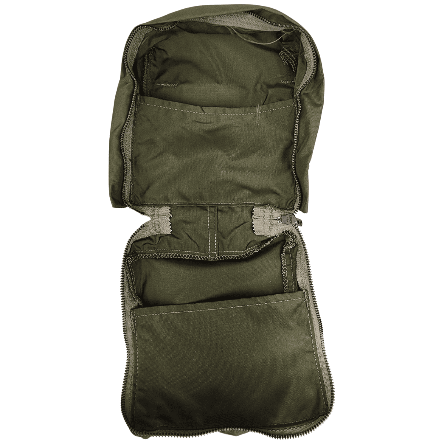 Military Outdoor Clothing Never Issued Olive Drab Zippered General Purpose First Aid Kit With Strap