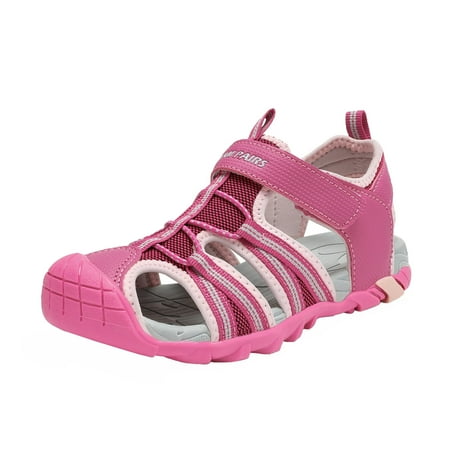 

Dream Pairs Kids Boys Girls Athletic Sandals Toddler Summer Beach Slippers Flip Shoes 170813-K FUCHSIA/SHELL/PINK Size 12