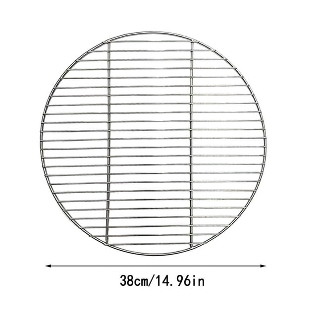 sdhkgrrt Grille de Barbecue en Acier Inoxydable, Grille Ronde pour une Distribution Uniforme de la Chaleur, Grille de Cuisson Extérieure pour Camping Pique-Nique Jardin, Plaque de Cuisson Premium