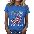 thumbnail image 2 of NMMUED 4th of July Shirts Women Patriotic 250 Years of Freedom Usa Flag Graphic Tee 1776 2026 Independence Day Summer Casual Apparel Blue XL, 2 of 6