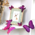 thumbnail image 5 of 12pcs 3D Butterfly Wall Stickers Butterfly Removable Fresco Sticker Art Decals for Home Room Decoration Purple, 5 of 7