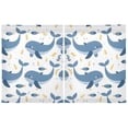 thumbnail image 2 of Whale Pattern Tier Curtains Tier Kitchen Living Room Bedroom Balcony 2 Panels 27x36 Inch, 2 of 8