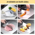 thumbnail image 5 of Homelife Stainless Steel Cutting Board Double Sided Chopping Board for Kitchen Easy Grip Handle Large Versatile Food Prep Board for Meat Veggies Fruits, 5 of 13