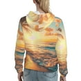 thumbnail image 7 of Wukai Tropical Sunset Beach Scene Print Womens Hoodies Fleece Sweatshirts Long Sleeve Sweaters Pullover Fall Outfits Winter Clothes-Small, 7 of 7