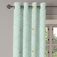 thumbnail image 2 of Ambesonne Art Deco Grommet Curtain, Minty Tones Classic Scales, 50"x72", Mint Green Sand Brown, 2 of 5