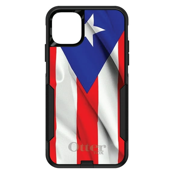 DistinctInk OtterBox Commuter Custom Case for Apple iPhone 15 (6.1" Screen) - Red White Blue Puerto Rico Flag - Lightweight Grip