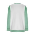 thumbnail image 4 of Wenyuyu Raglan T Shirts for Women Casual Round Neck Long Sleeve Pullover Sweatshirts Trendy Color Block Loose Fit Tops, 4 of 5