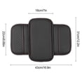 thumbnail image 3 of Leather Car Armrest Cushion Cover, Universal Center Console Pad Protector with Side Storage Bag, Soft Memory Foam for Driving Comfort & Scratch Protection, 1 Piece, 3 of 8