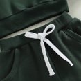 thumbnail image 6 of Xudanell Baby Boy Clothes Solid Color Long Sleeved Hooded Sweatshirt Long Pants First Birthday Outfits 2PCS Set, 6 of 7