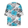 thumbnail image 4 of Nrmvnmi Women Open Front Lightweight Cardigan Summer Puff Sleeve Cardigans Fashion Floral Printed Kimono Cardigan Casual Loose Fit Cover Up Blouse Tops, 4 of 5