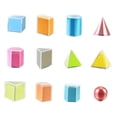 thumbnail image 3 of Figuras geométricas 3D, juguetes Montessori geométricos de formas 3D, bloques de formas geométricas 12 geometrías, 3 of 9