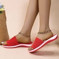 thumbnail image 5 of Willtoo Women's Slides Elastic Band Wide Width Wedge Casual Summer Sandals Flats Comfortable Orthopedic Slipper, 5 of 5