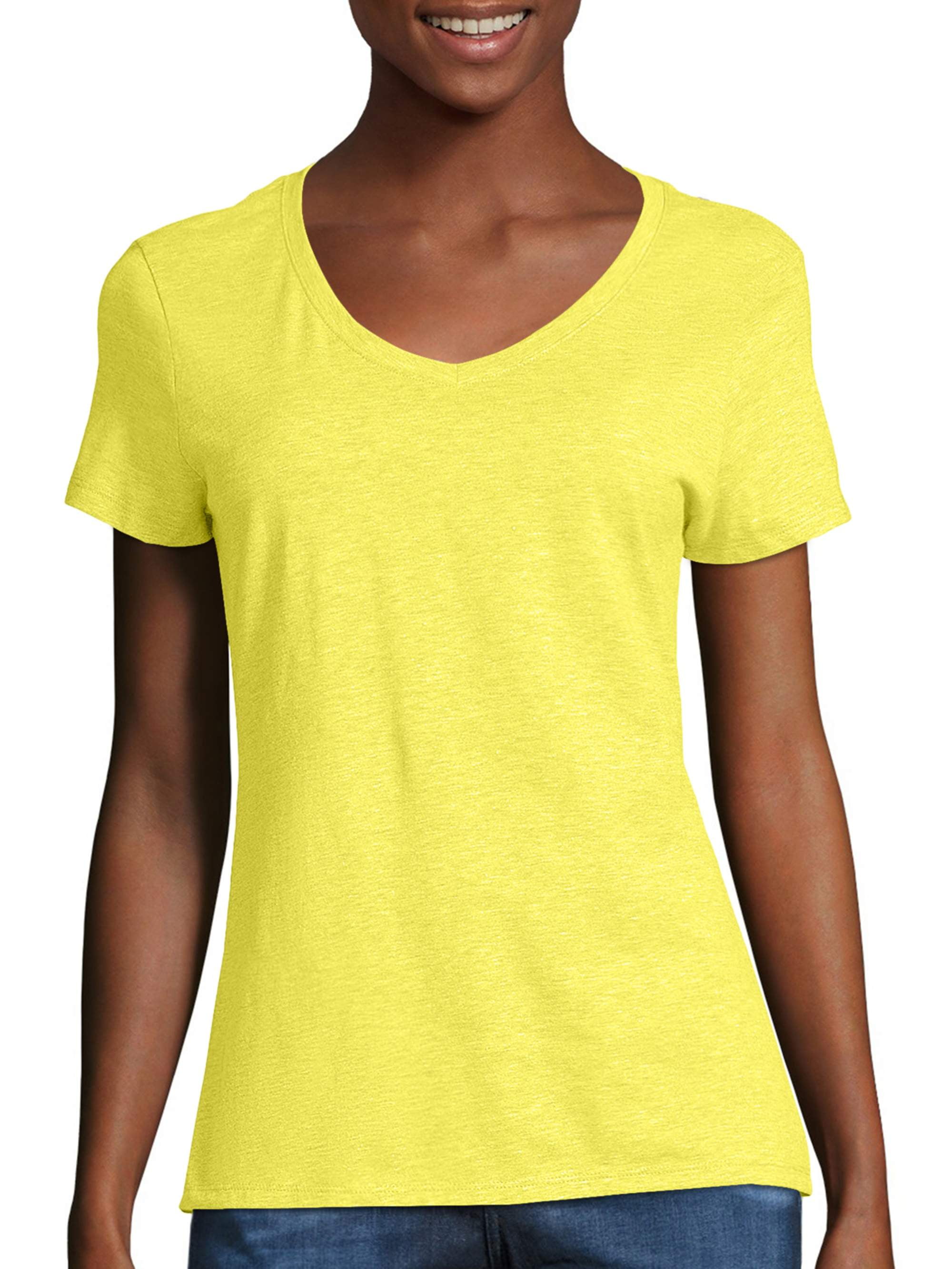 hanes slim fit v neck walmart