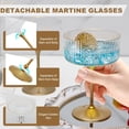 thumbnail image 3 of 24Pcs Plastic Martini Glasses Disposable, 7oz Petal Shape Detachable Coupe Glasses for Wedding Party, 3 of 9