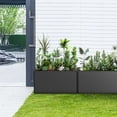 thumbnail image 3 of Rectangular Planter Box (36"L x 15"W x 15"H) Large Planter Box Outdoor, Metal Planters with 6 Drainage Holes for Commercial Residential Patio Deck and Backyard, Black, 3 of 9
